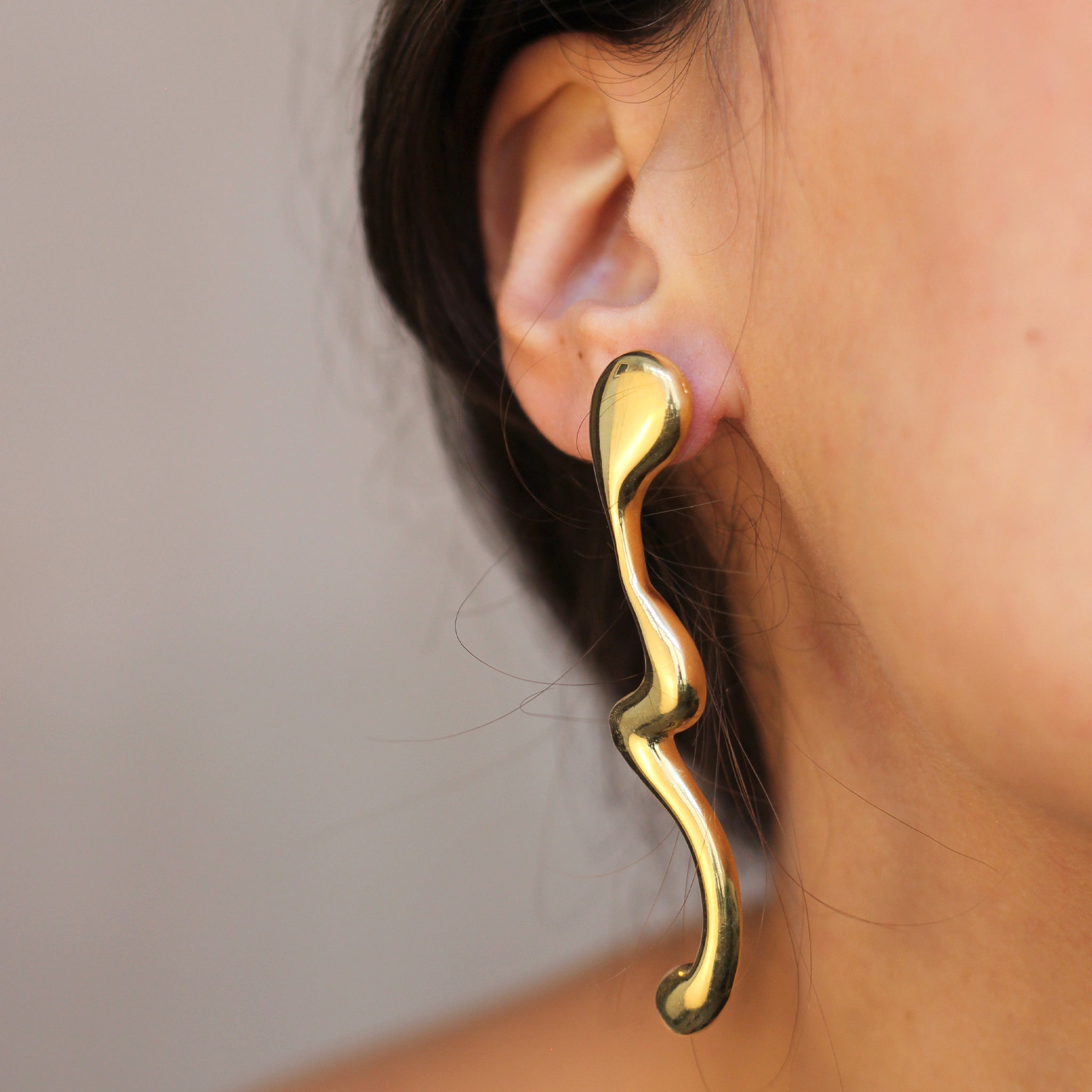 Fat Bottomed Girl Earrings in 18ct Gold Vermeil